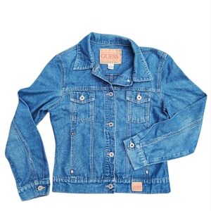 GUESS women's denim/jean jacket, size M